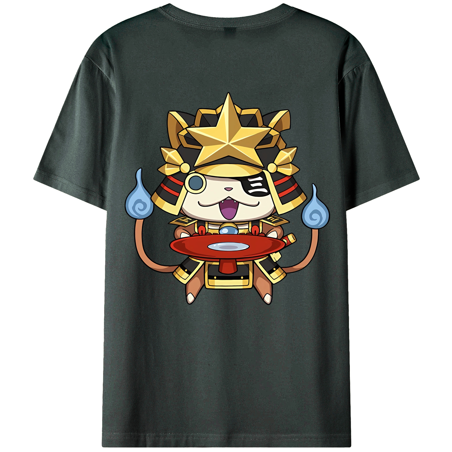 （画像用） 妖怪ウォッチ Yo-kai Watch 綿100％ メンズ半袖Tシャツ（バックプリント） 通気性